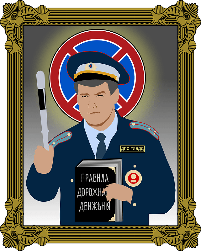Saint Traffic inspector by Rones