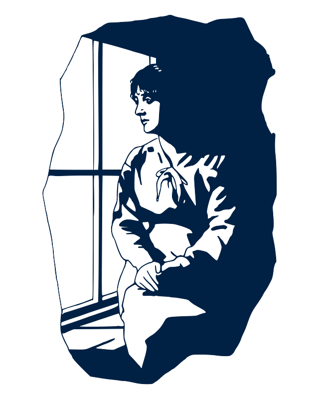 Woman Outlined in a Window