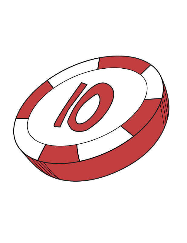 Single 10 Casino Chip