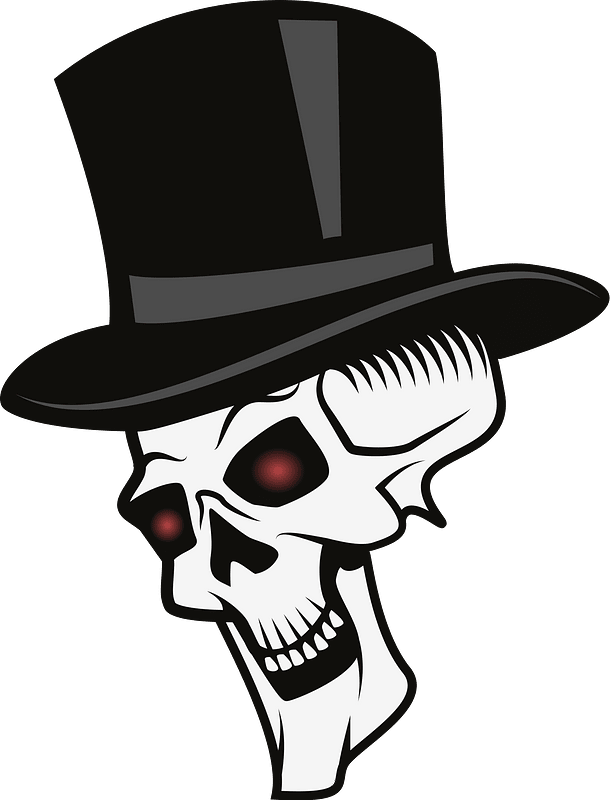 Creepy Skull with Red Eyes