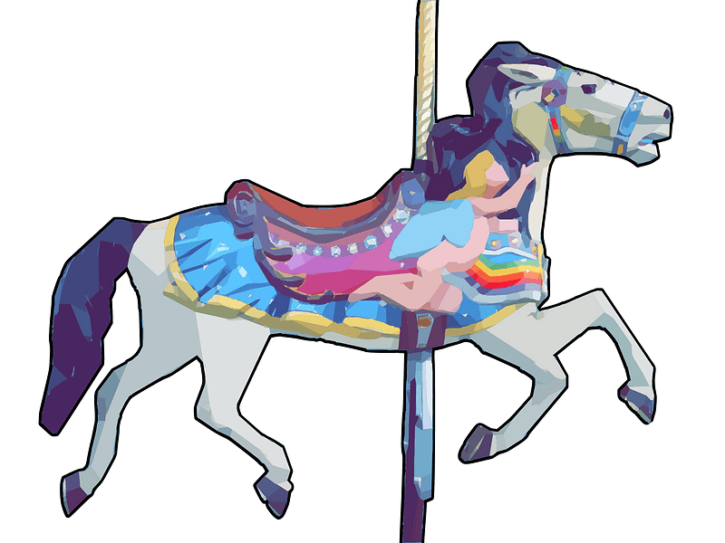 Wooden Carousel Horse