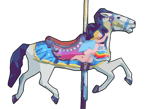 Wooden Carousel Horse