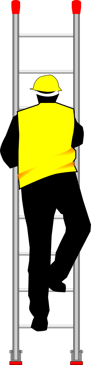 climbing a ladder
