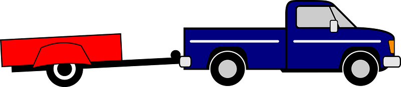 pickup truck hauling leaves
