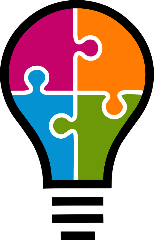 Lightbulb jigsaw puzzle