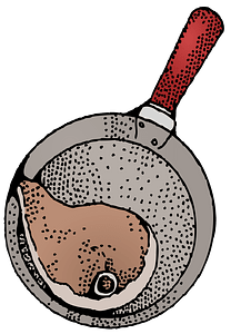 Frying Pan with Chop - Colour Remix