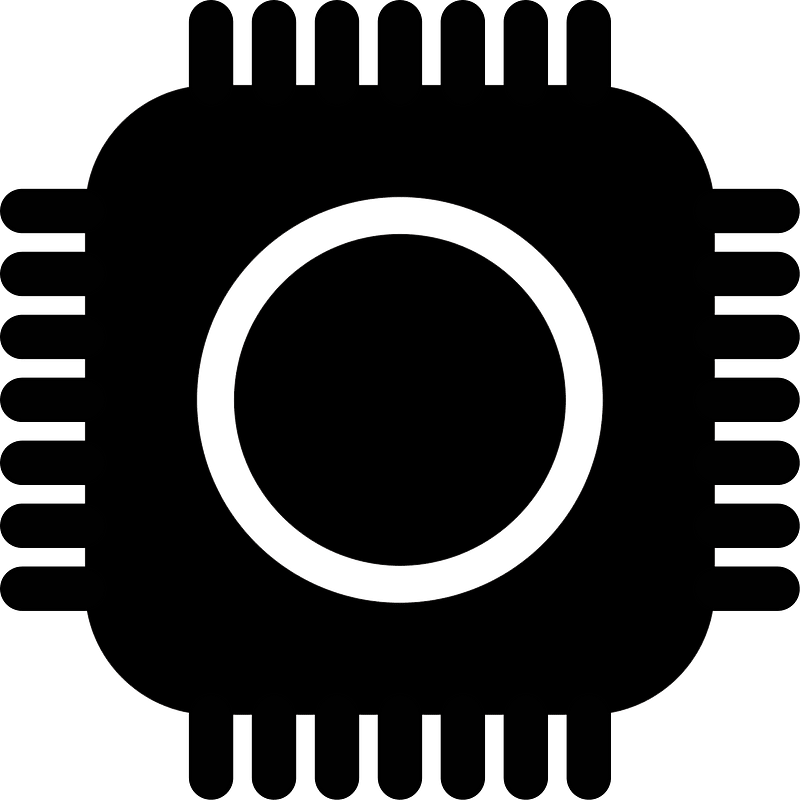 Processor Icon with circle