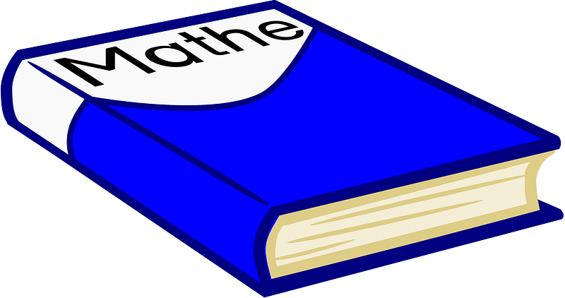 Blue math schoolbook