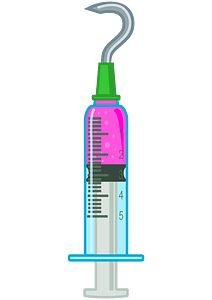 Question mark syringe