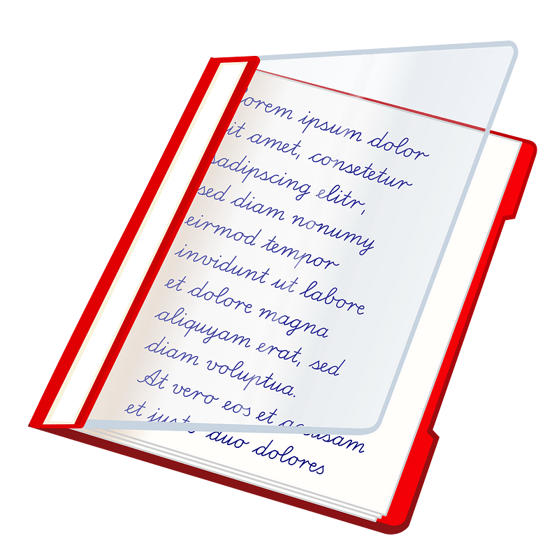 red file folder
