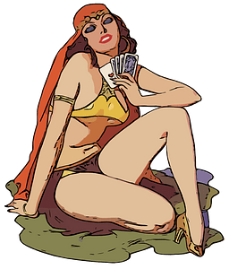 Lady with Cards