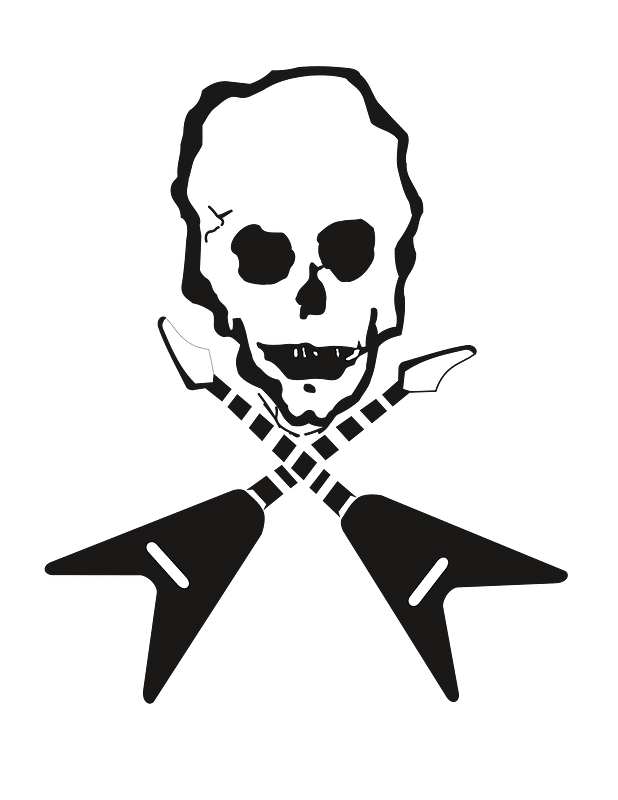 guitar skull
