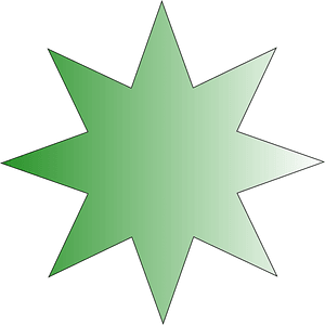 8 point star green