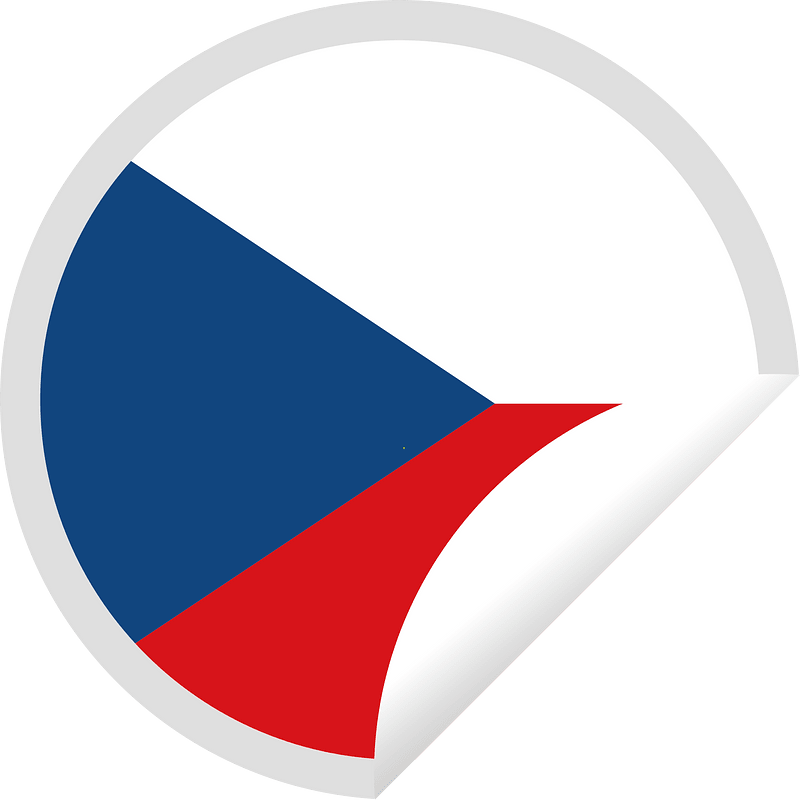 Czech flag sticker