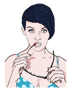 GIRL WITH GLASSES