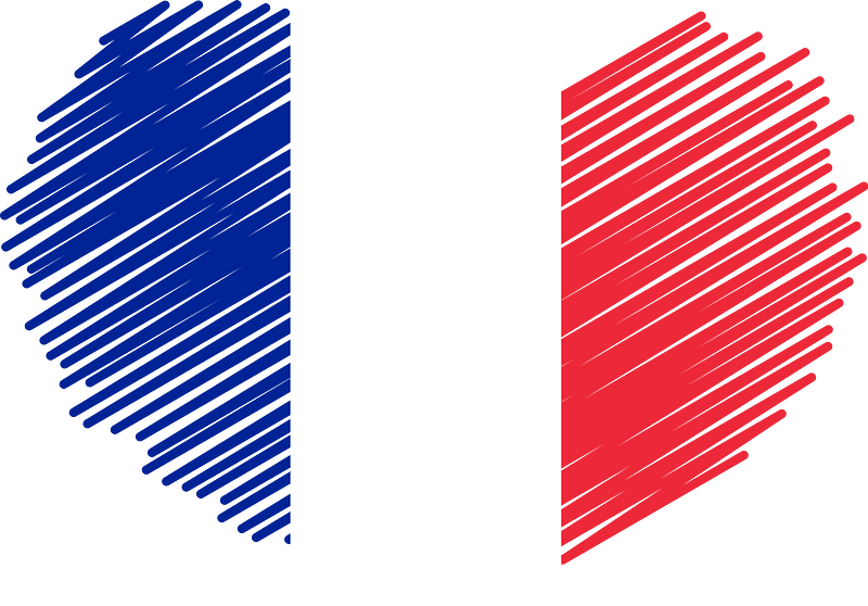 Flag of France heart