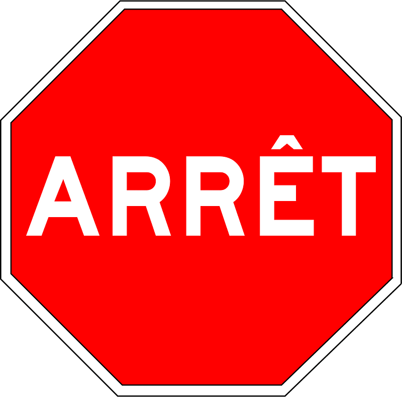 Panneau ARRÃŠT QuÃ©bÃ©cois
