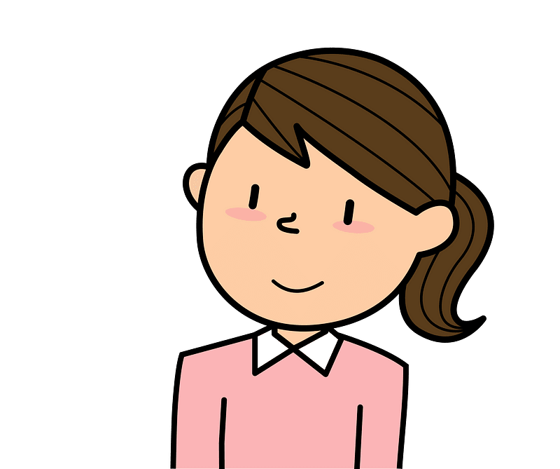 Slightly Smiling Anime Cartoon Woman