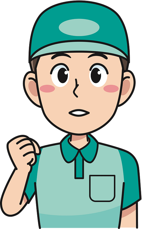 Anime Cartoon Man with slightly open mouth