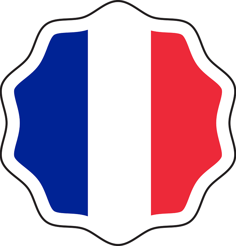 French flag sticker