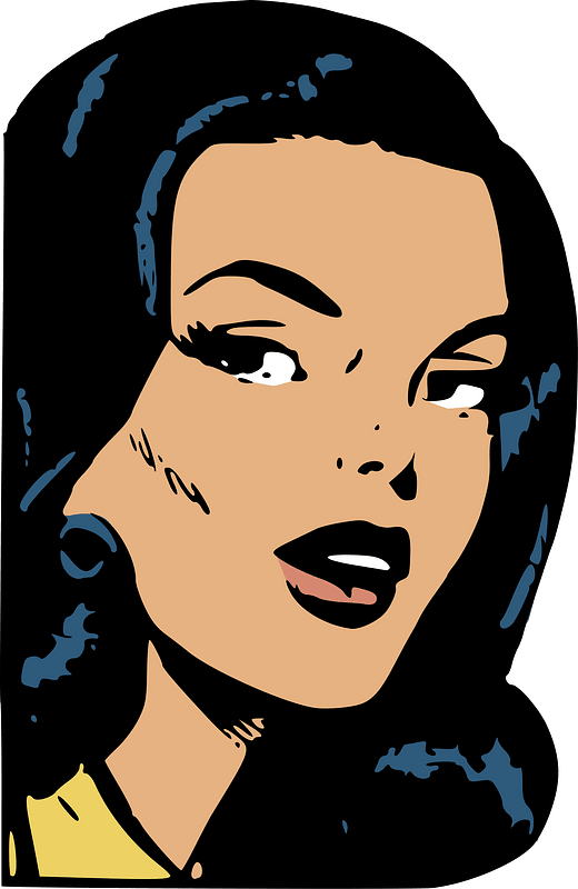 Retro woman close-up