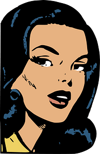 Retro woman close-up