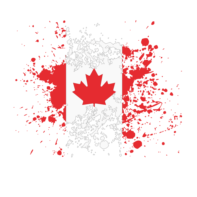 Canada Flag Splatter - Transparent Remix