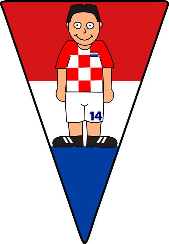 Pennant Soccerplayer Croatia 2021