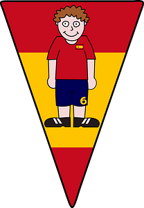 Pennant Soccerplayer Spain 2021