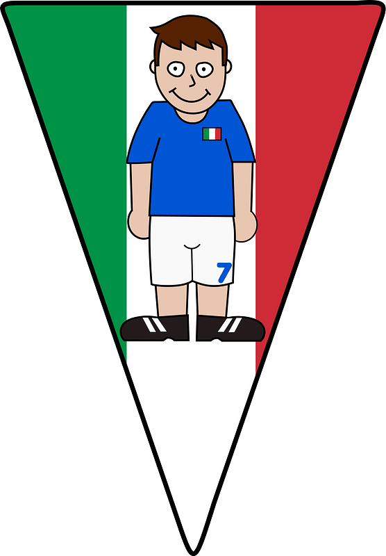 Pennant Soccerplayer Italy 2021