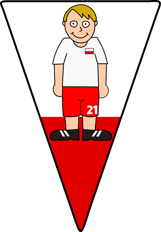 Pennant Soccerplayer Poland 2021