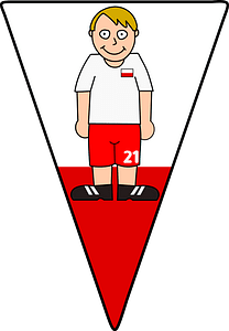 Pennant Soccerplayer Poland 2021