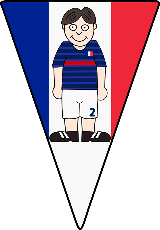 Pennant Soccerplayer France 2021