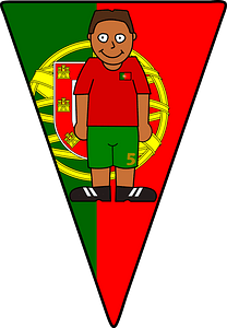 Pennant Soccerplayer Portugal 2021