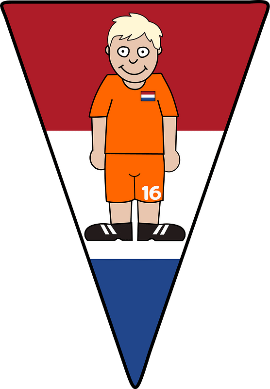 Pennant Soccerplayer Netherlands 2021