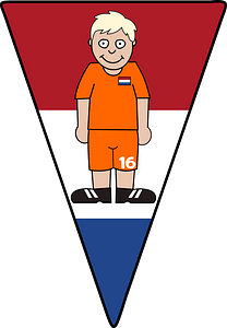 Pennant Soccerplayer Netherlands 2021