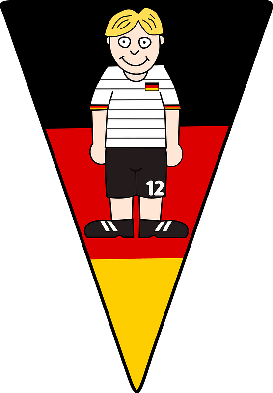 Pennant Soccerplayer Germany 2021