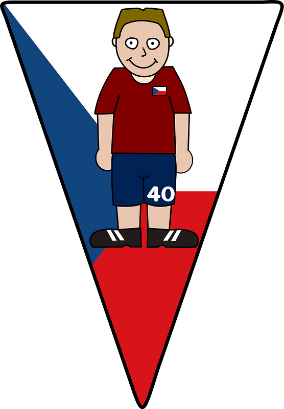 Pennant Soccerplayer Czech republic 2021
