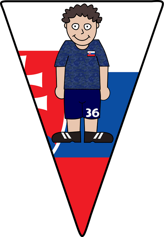 Pennant Soccerplayer Slovakia 2021