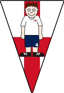 Pennant Soccerplayer England 2021