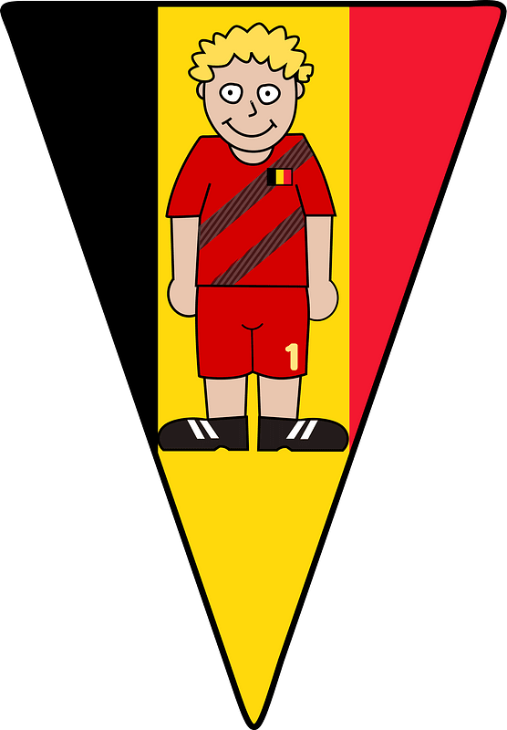 Pennant Soccerplayer Belgium 2021