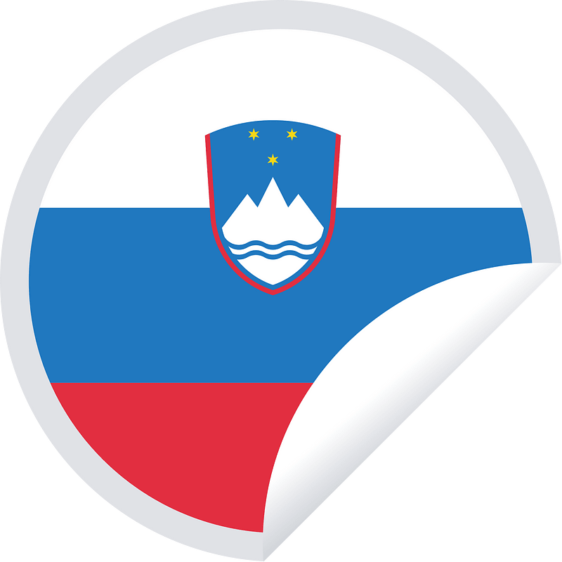 Slovenian flag sticker