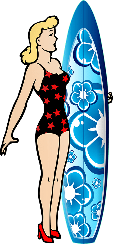 Lady with a Surfboard