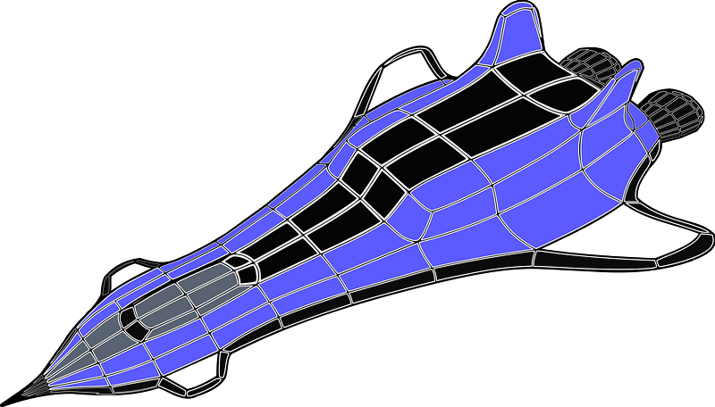 Painted scifi spaceship