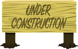 Wood Under Construction Sign