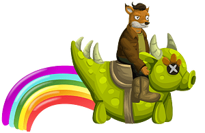 Fox Rainbow Dragon Rider