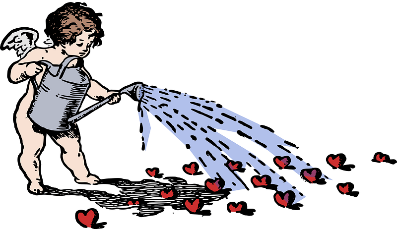 Cupid Watering Hearts - Colour Remix