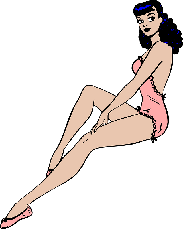 Posing in underwear