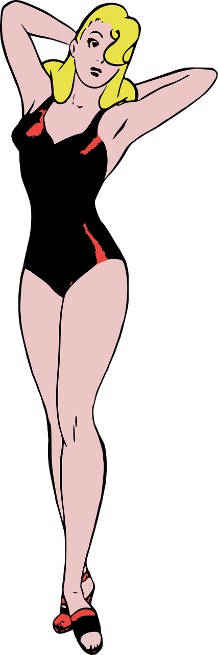 Retro beach pin-up