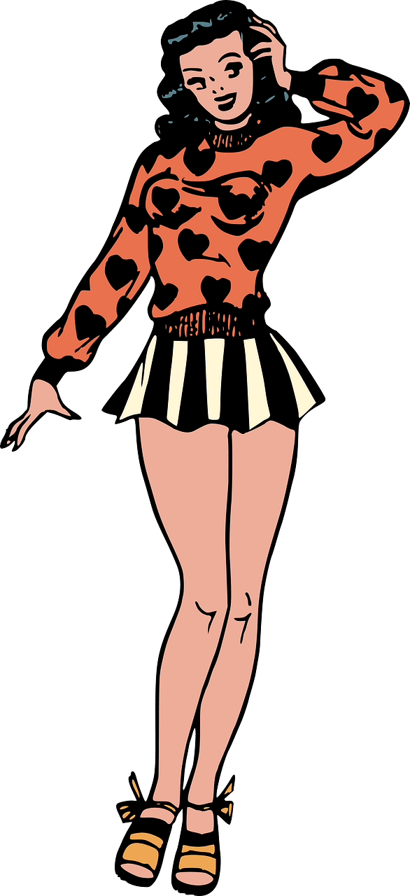 Retro sport outfit model